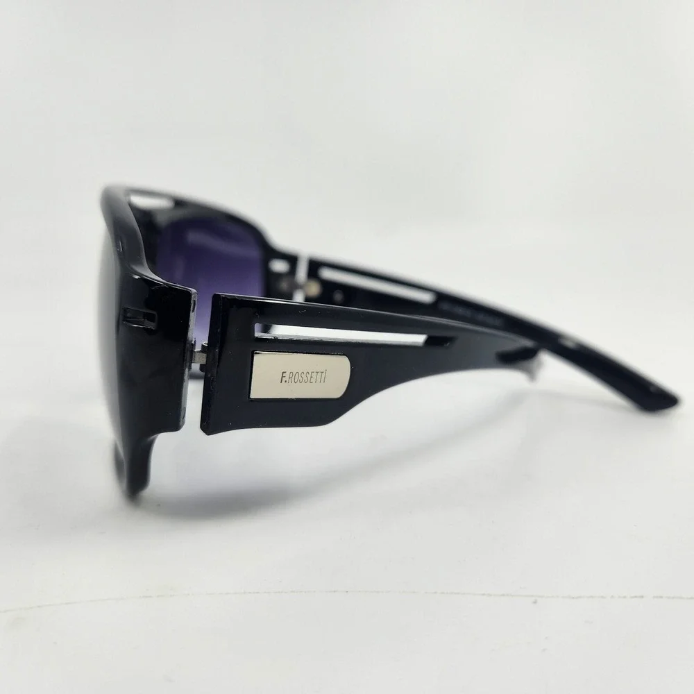 Fratelli Rossetti 4327 Sunglasses Black‎ Acetate Italy Vintage 90s Gradient Lens